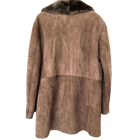 Gorgeous Bark Brown/Toffee/Espresso Sueded Lambskin Shearling Coat - Picture 2 of 14